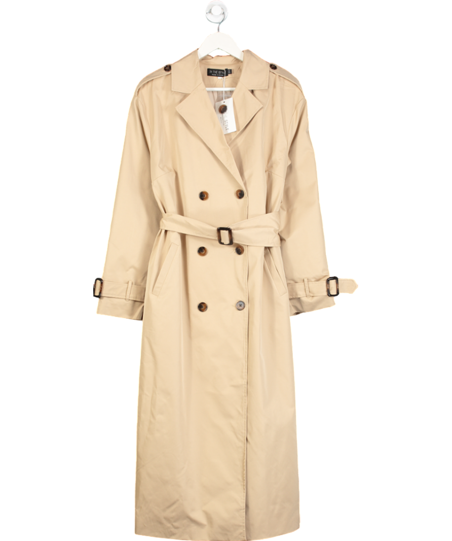 In The Style Beige Longline Trench Coat UK 14