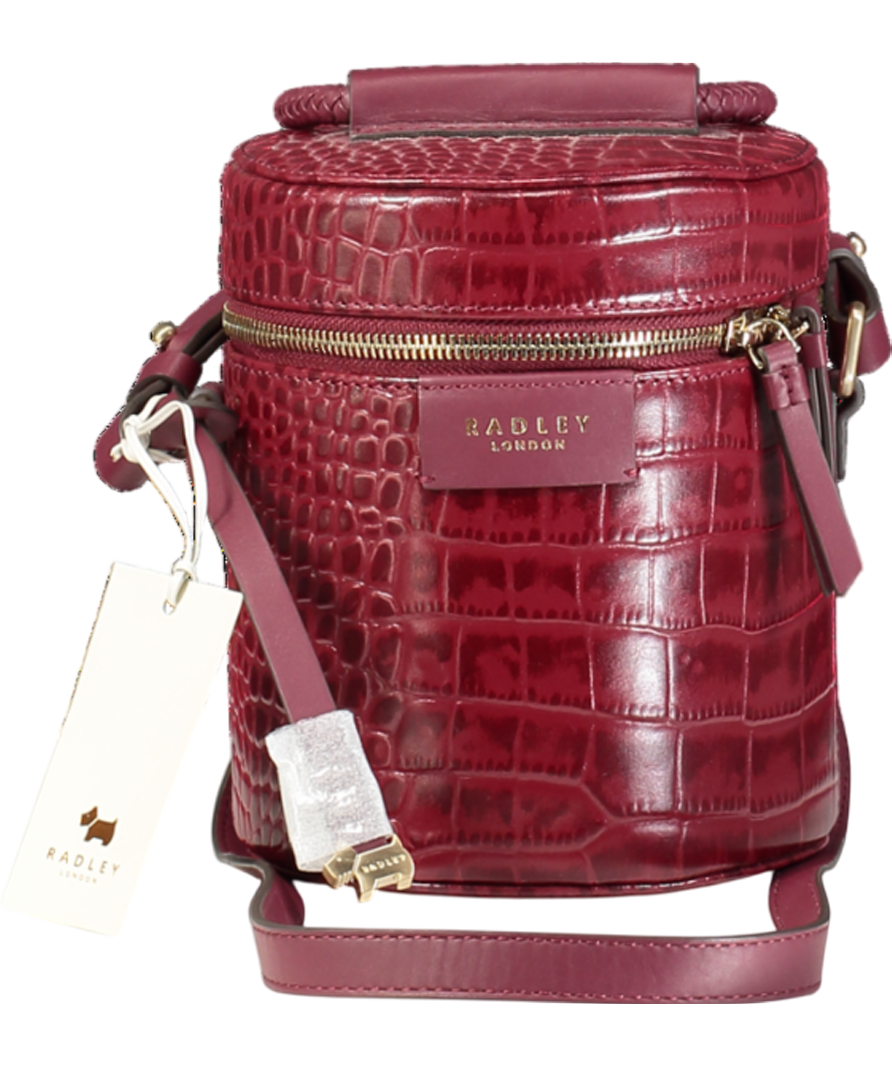 Radley London Red Croc Embossed Cylinder Bag