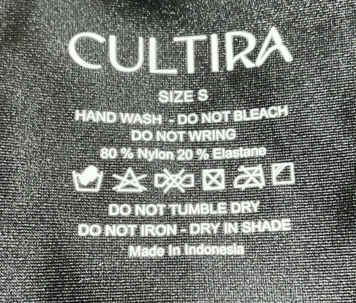 Cultira Black Sunsoaken One Piece Swimsuit UK S