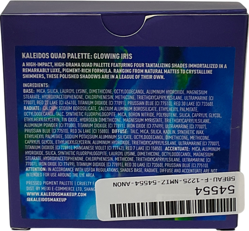 kaleidos 4 Color Eyeshadow Palette - Glowing Iris Glowing Iris One size