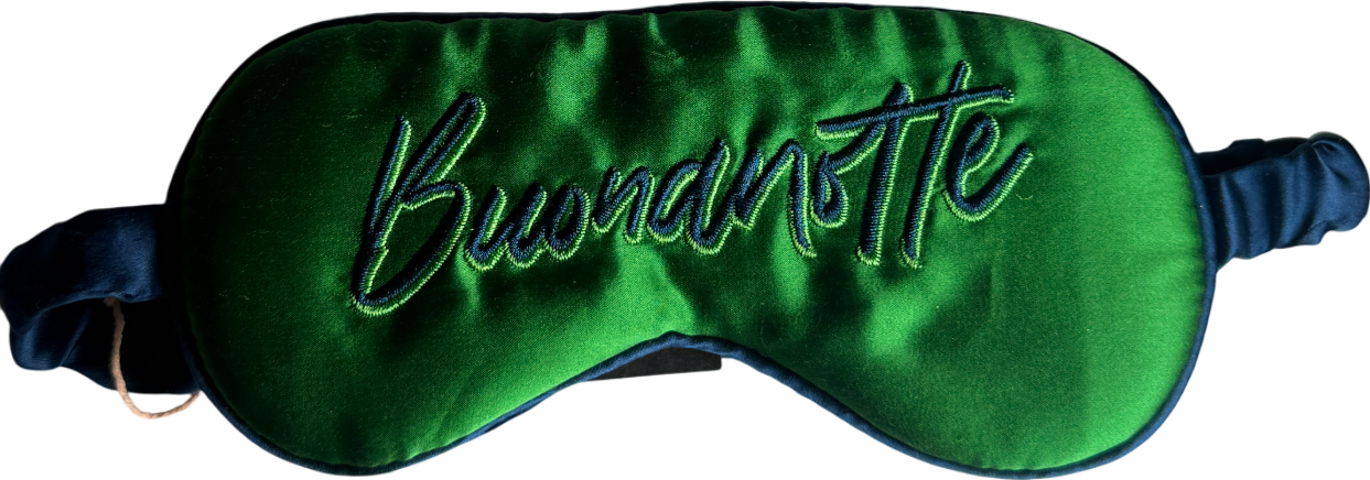 No brand Buonanotte Green Silk Sleep Mask n/a