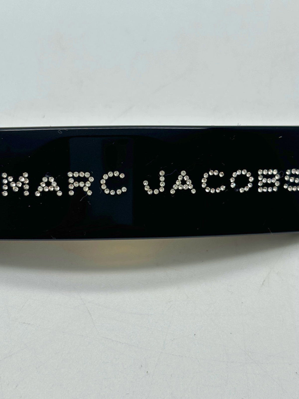 Marc Jacobs Black Crystal-embellished Logo Barrette Hair Clip