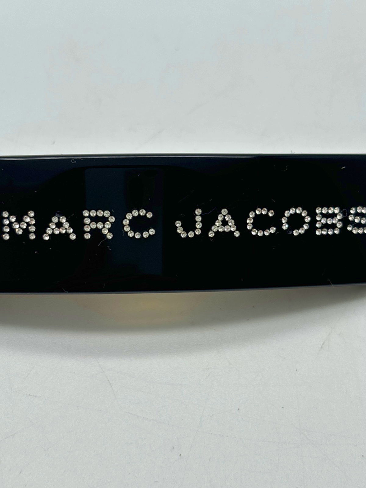 Marc Jacobs Black Crystal-embellished Logo Barrette Hair Clip
