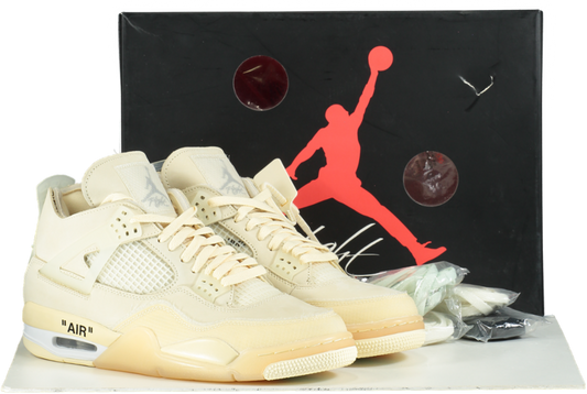 Nike CV9388 Off White Sail Air Jordan 4 Retro SP Trainers UK 9.5👟