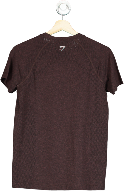 gymshark Brown Vital Seamless T Shirt UK S