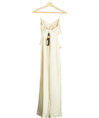 New Look Cream Ruffle Split-hem Strappy Midaxi Dress UK 6