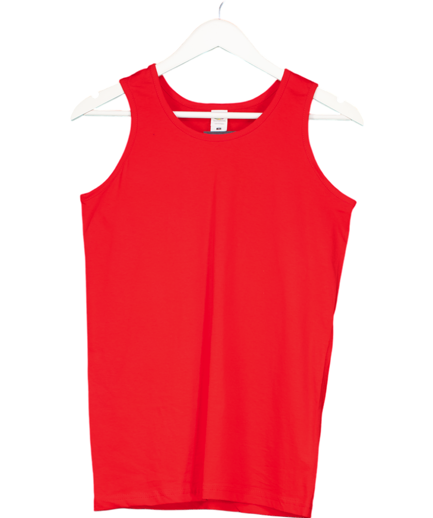 Fruit of the Loom Red Cotton Vest UK S