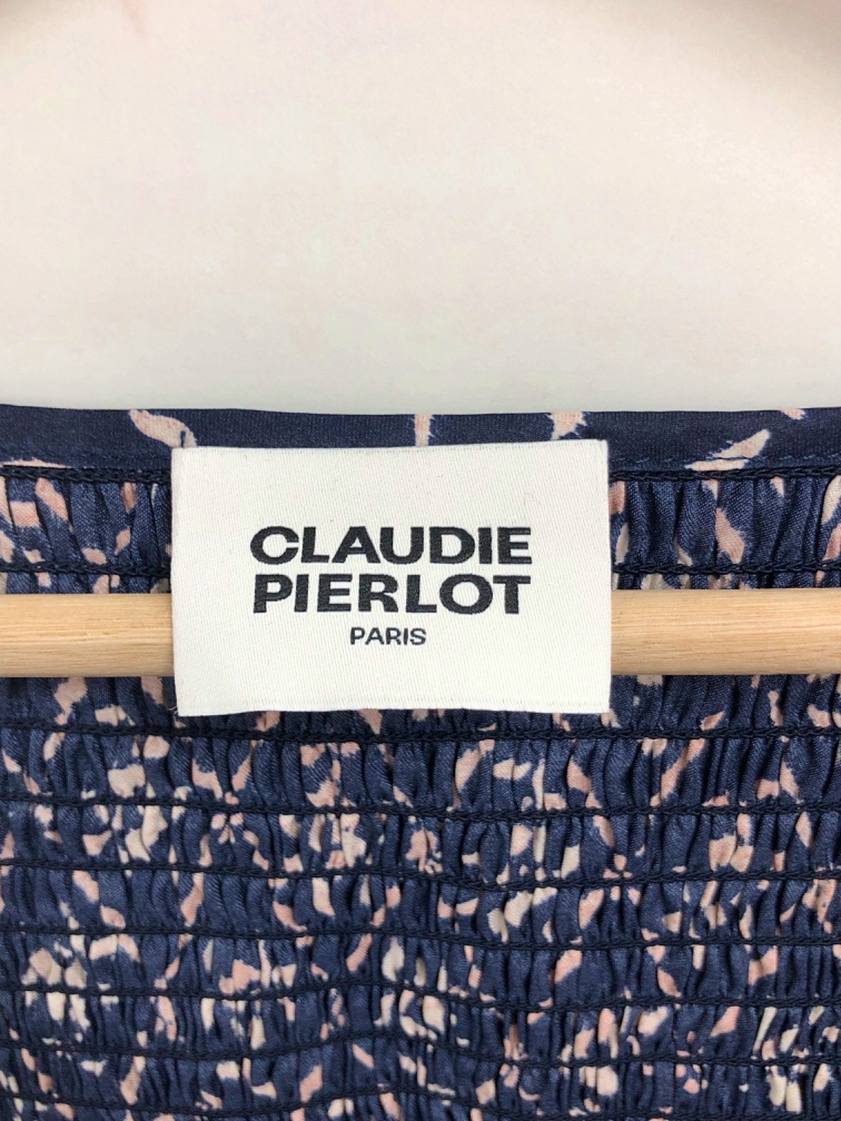 Claudie Pierlot Print Fonce Long Sleeve Blouse UK 12