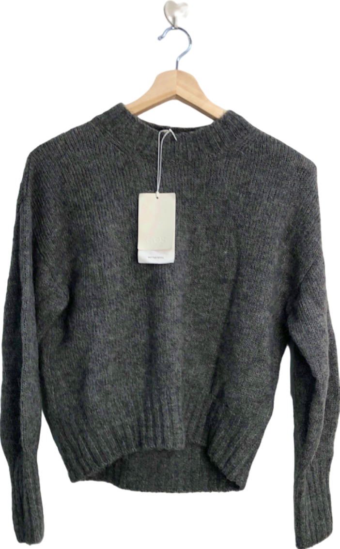 COS Grey Wool-Alpaca Blend Sweater UK S