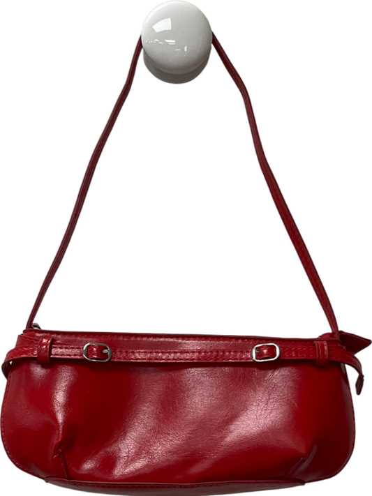 ASOS Red Shoulder Bag With Buckle Detail One Size