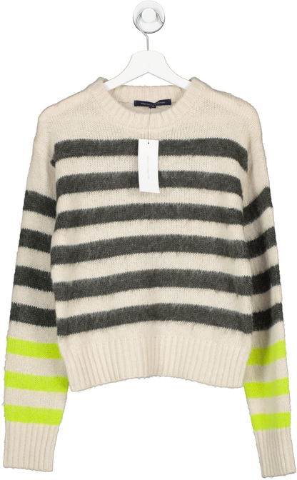 French Connection Cream Hadlee Jessika Stripe Jumper UK S