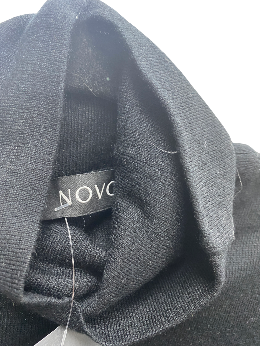 Novo Black Silk Cashmere Bodysuit UK 6