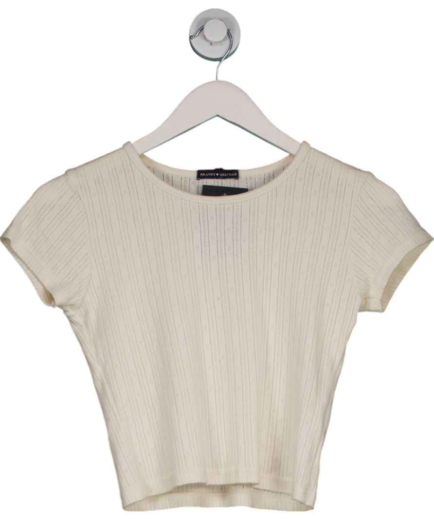 Brandy Melville Cream Ashley Top One Size