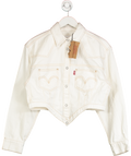 levis White X Adsb Anderson Bell Cinched Waist Jacket UK L