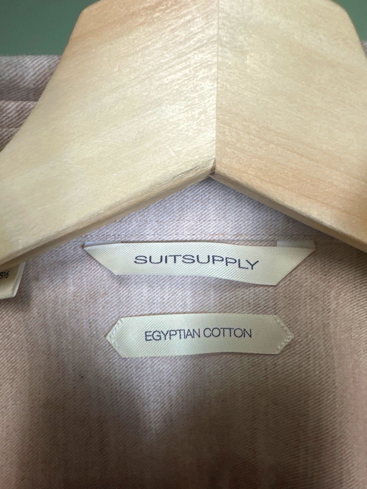 SuitSupply Light Brown Twill Slim Fit Shirt UK M