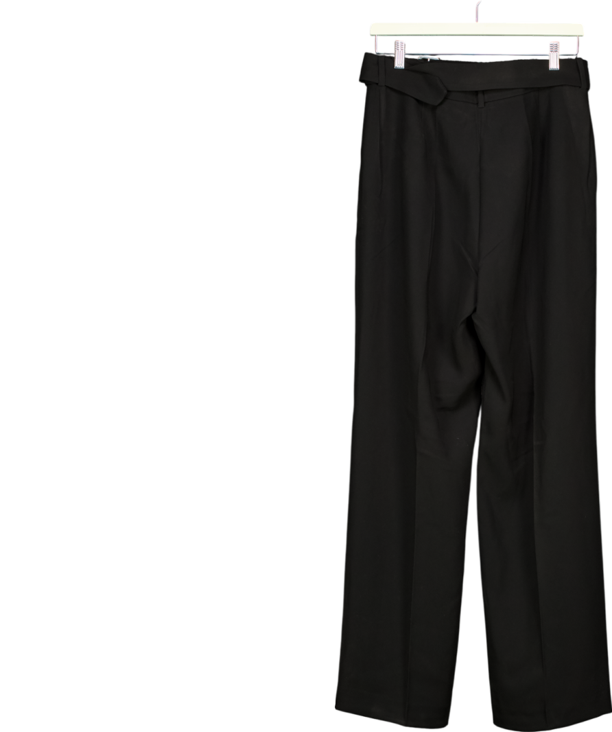 Hobbs Black Drew Wide Trousers UK 12