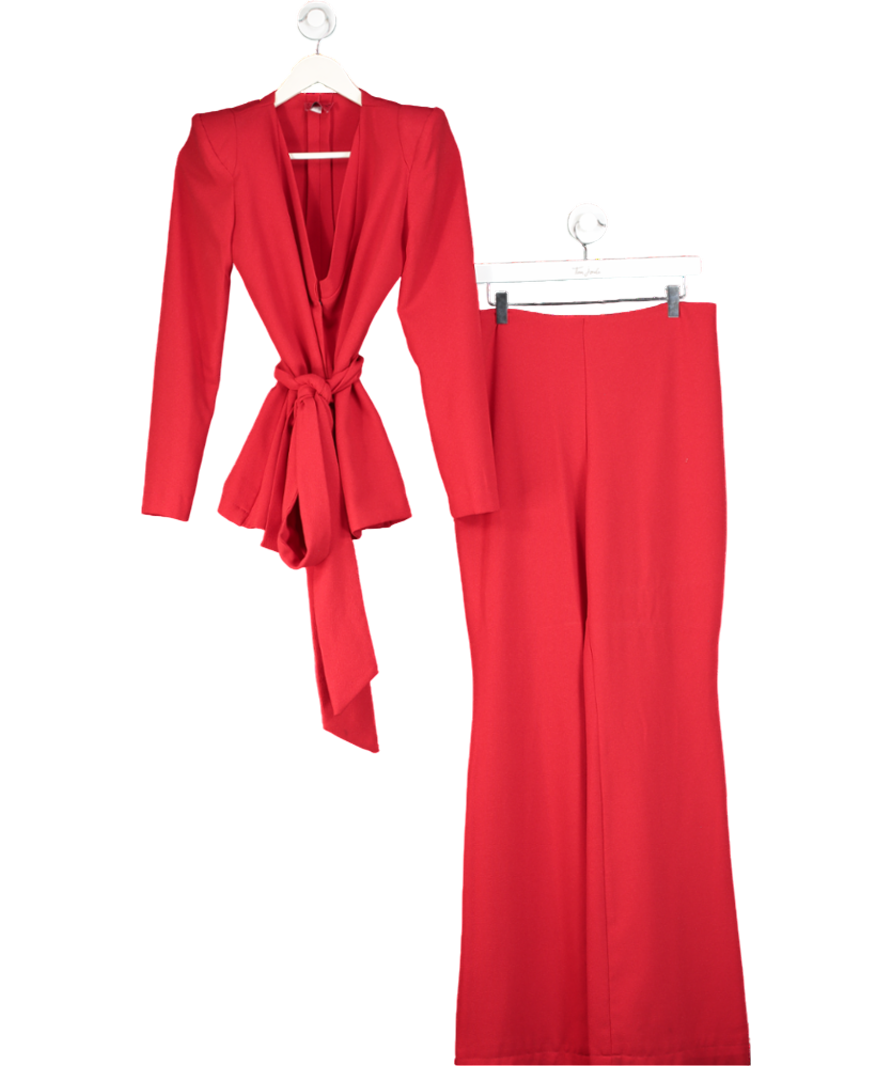 KU Spendlove Red Belted Blazer And Trouser Set UK S/M