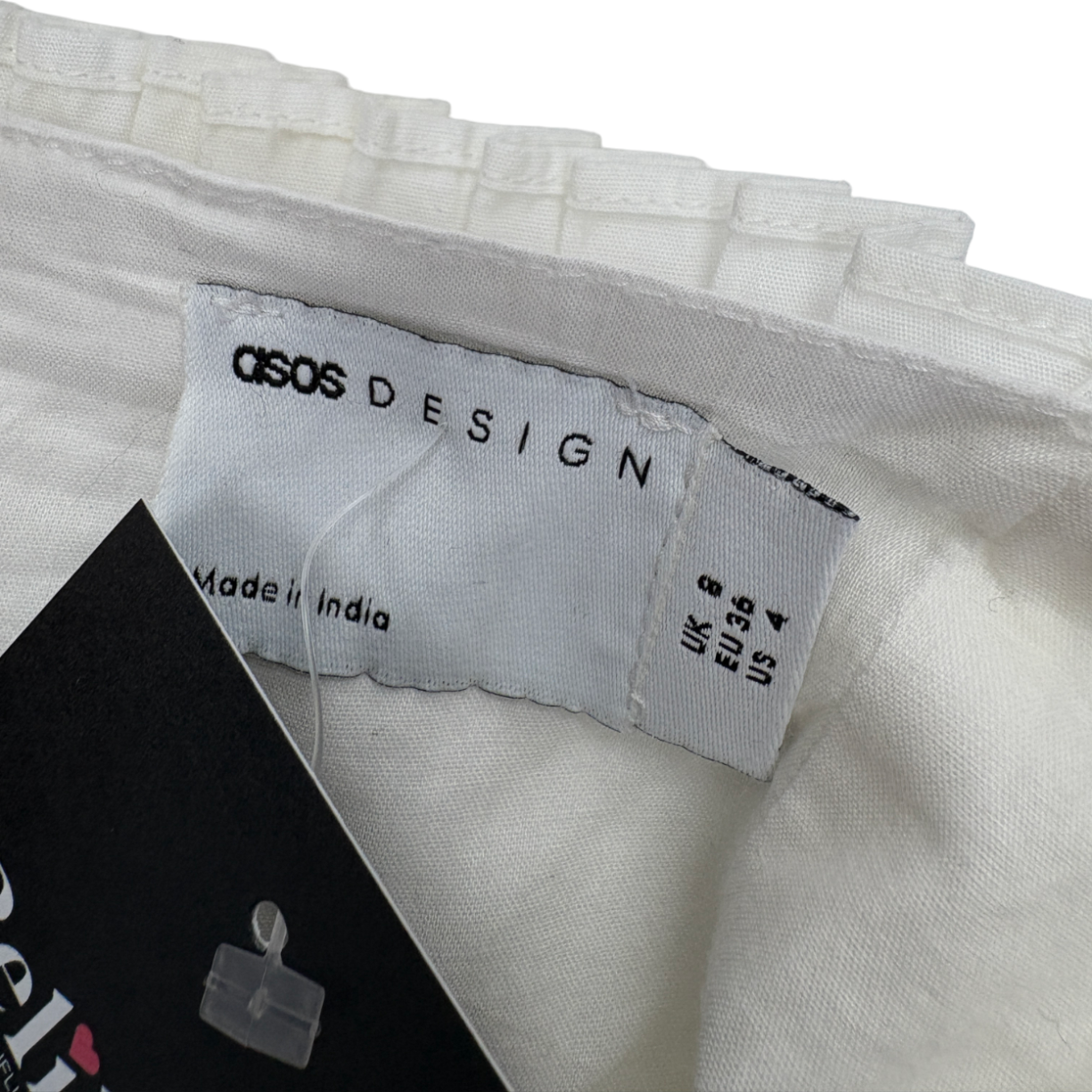 ASOS White A Line Midi Dress UK 8