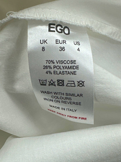 EGO White Itmy Dress UK 8