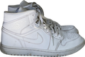 Jordan White 1 Mid Trainers In Triple UK 8 EU 42