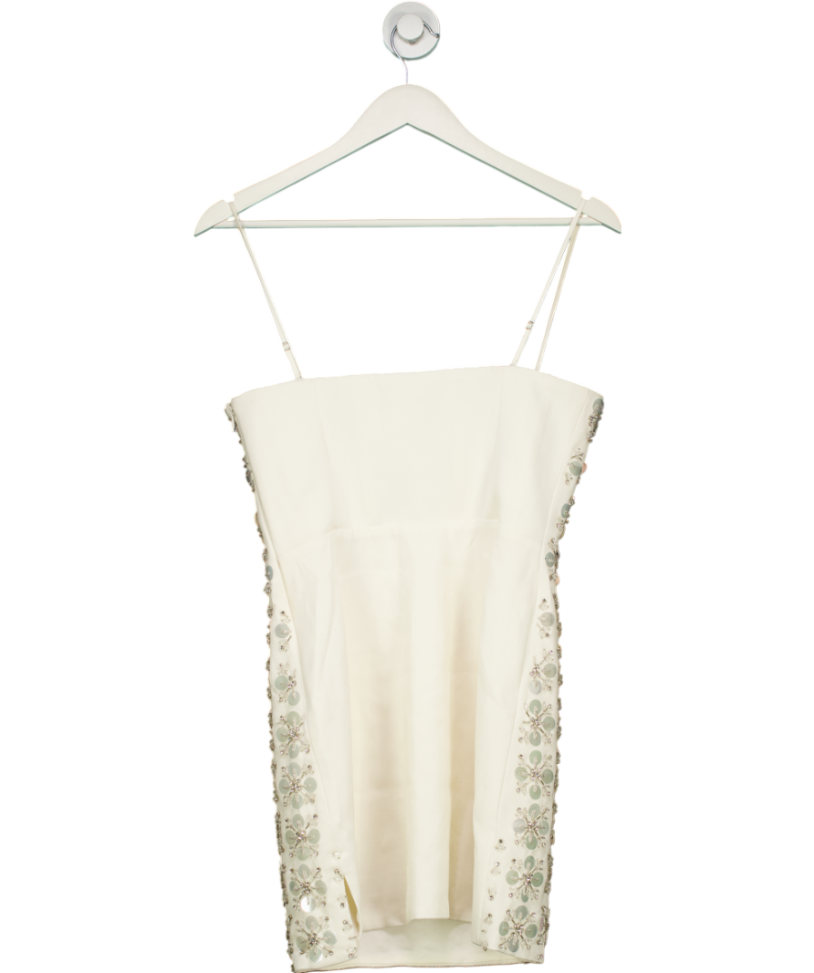 Oh Polly Metallic Sequin Flower Dress UK 10