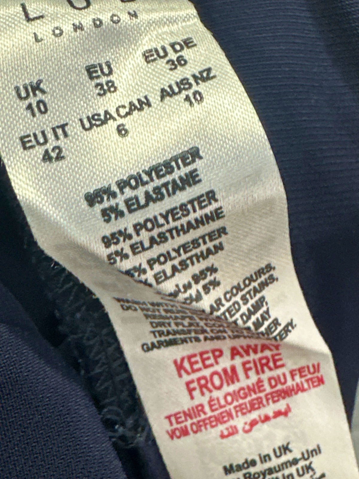 Club L London Navy Asymmetric Flared-Leg Jumpsuit With Cape Sleeve UK 10