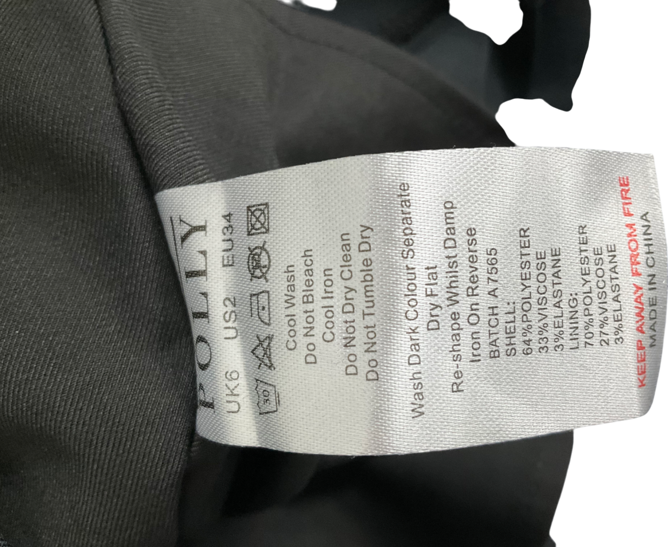 Oh Polly Brushed Twill Mid Rise Pleated Micro Mini Skirt In Black UK 6