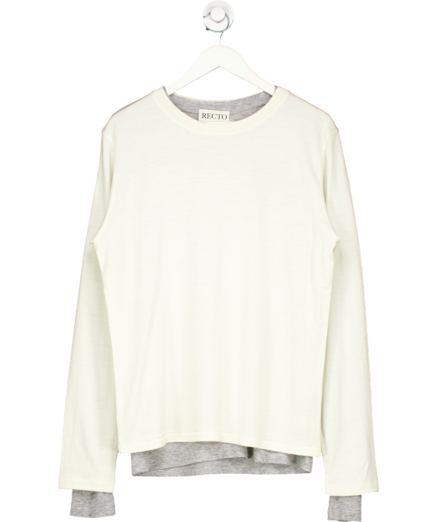 Recto Cream Nova Layered T-shirt UK M