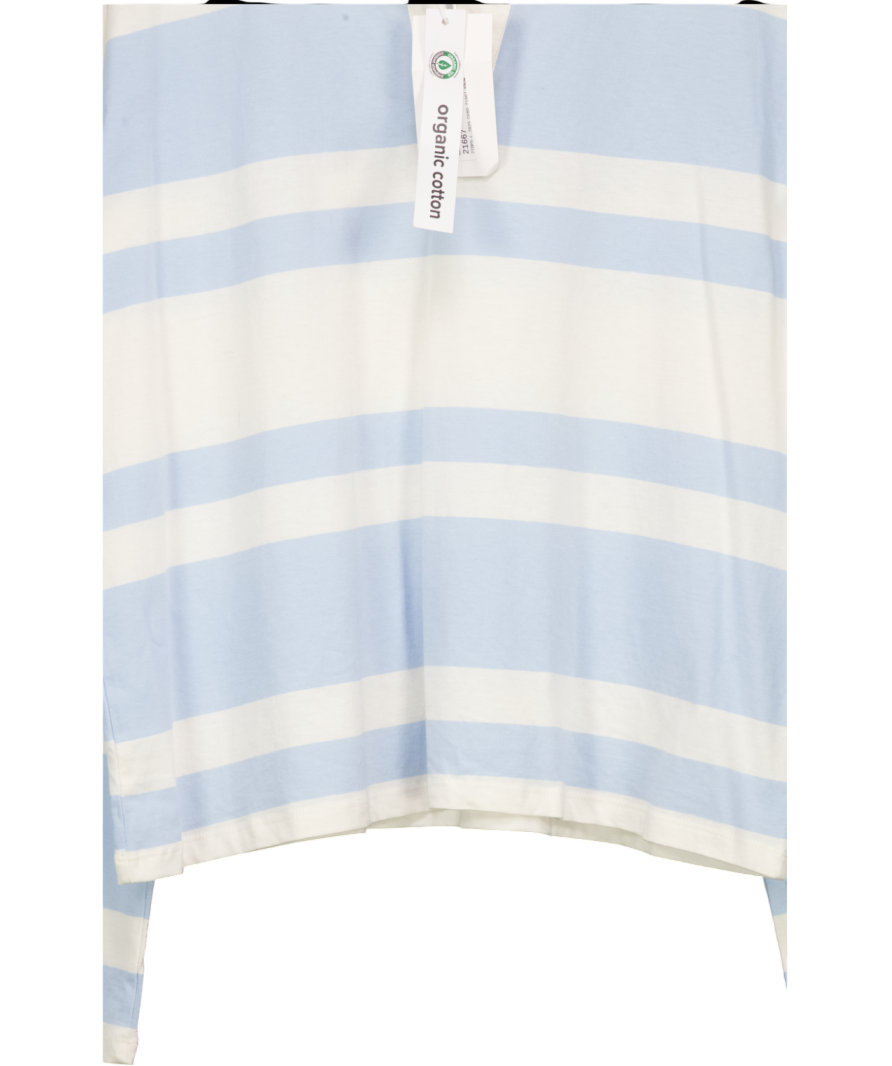 NA-KD White Long Sleeve Polo Shirt UK M