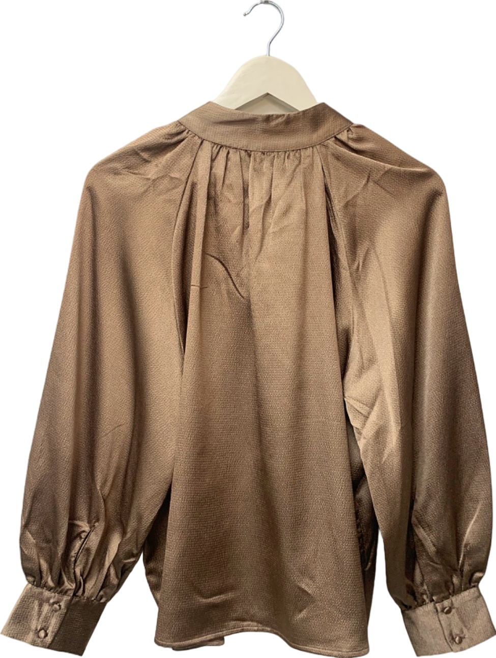 Tu Brown Tie Neck Blouse UK 18