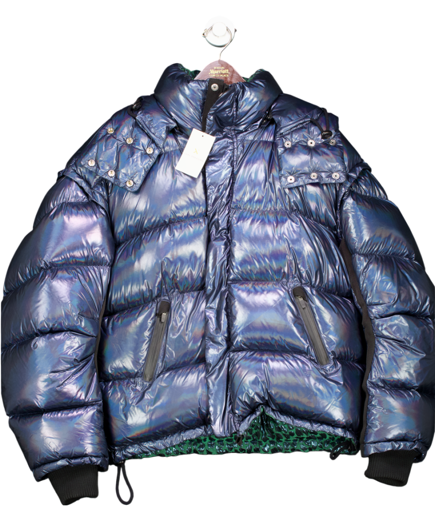 Faith Connexion Blue Oversized Puffer Coat UK XS