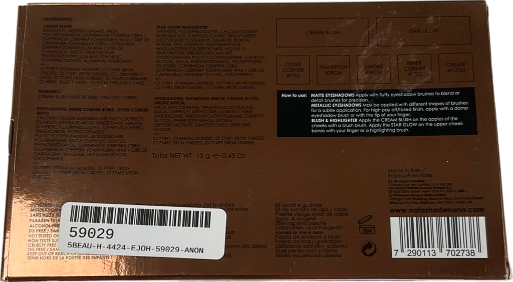 Natasha Denona Glam Face Palette - Dark Dark 13g