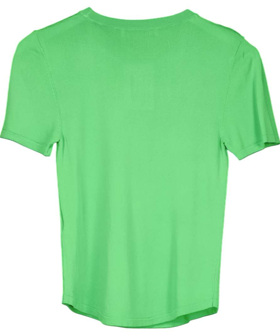 ZARA Green Viscose Knit T-shirt UK M