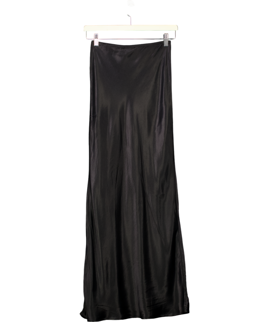 Topshop Black Silky Long Skirt UK 6