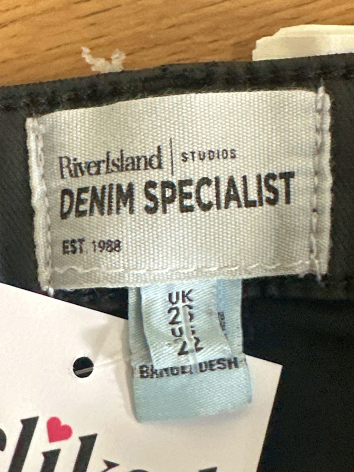 River Island Black Denim Specialist Jeans UK 26