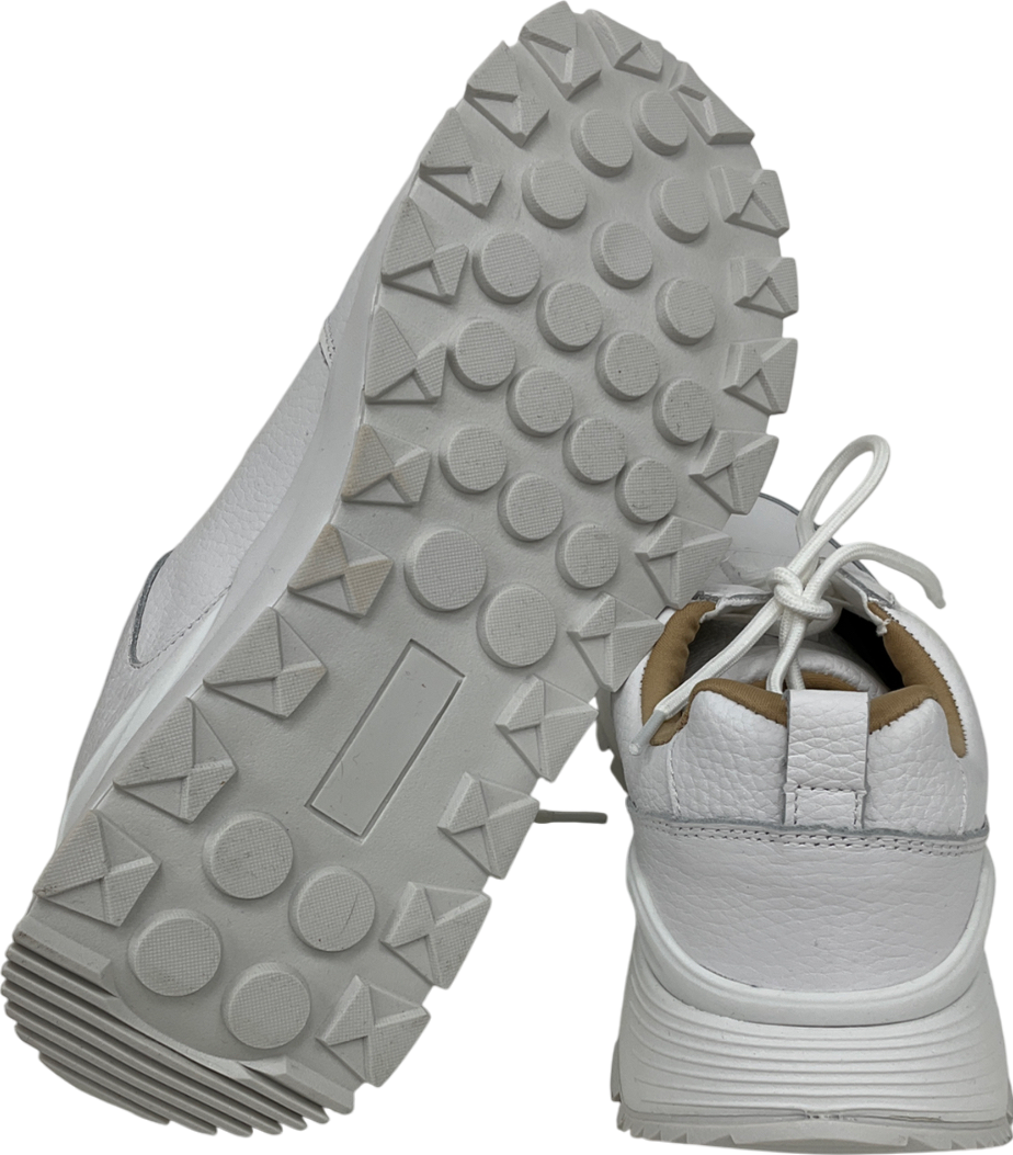 Next Leather White Wedge Trainer UK 7 EU 41 👞