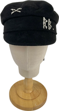 RUSLAN BAGINSKIY Black Baker-boy Rhinestone-embellished Hat One Size