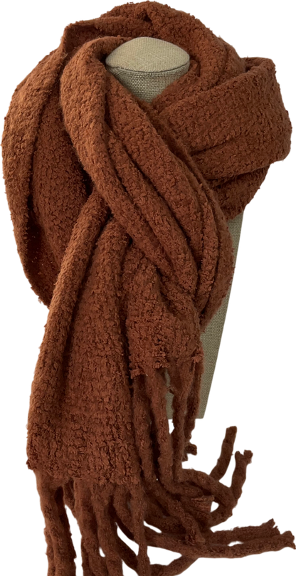 Free People Brown Super soft Hit The Ground Scarf