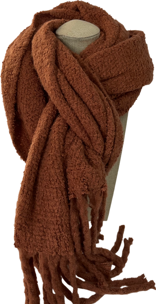 Free People Brown Super soft Hit The Ground Scarf