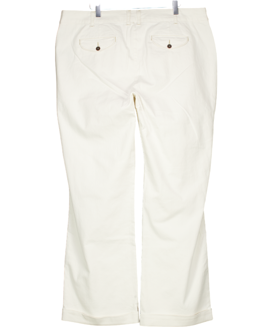 Boden White Double Button Straight Leg Jeans UK 20