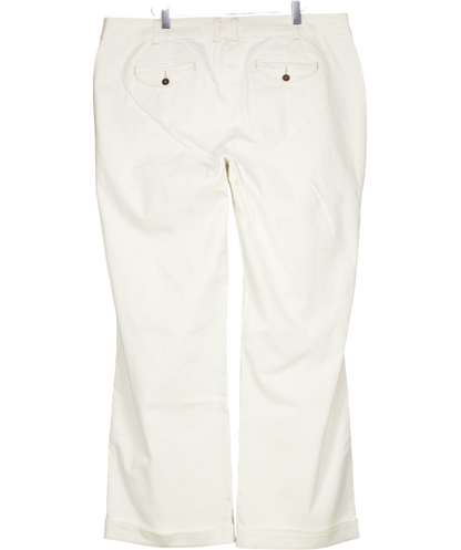 Boden White Double Button Straight Leg Jeans UK 20