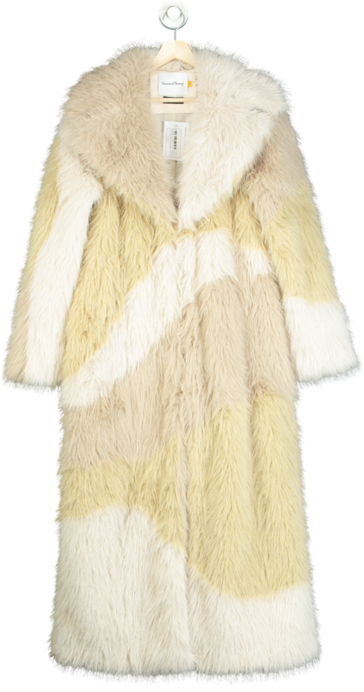 House of Sunny Multicolour The Hustle Faux Fur Coat UK XS