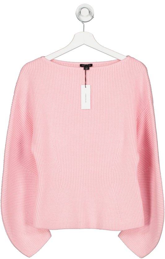 Karen Millen Pink Viscose Blend Round Sleeve Knit Jumper UK S