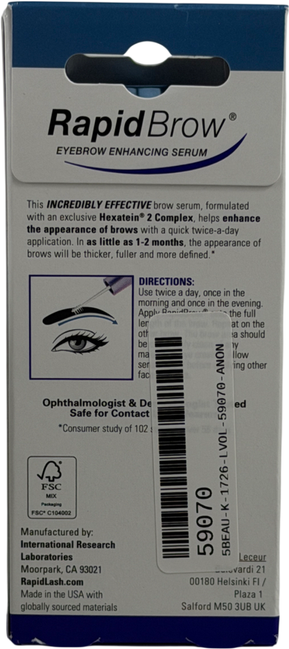 RAPIDBROW Rapidbrow Eyebrow Enhancing Serum 3ml