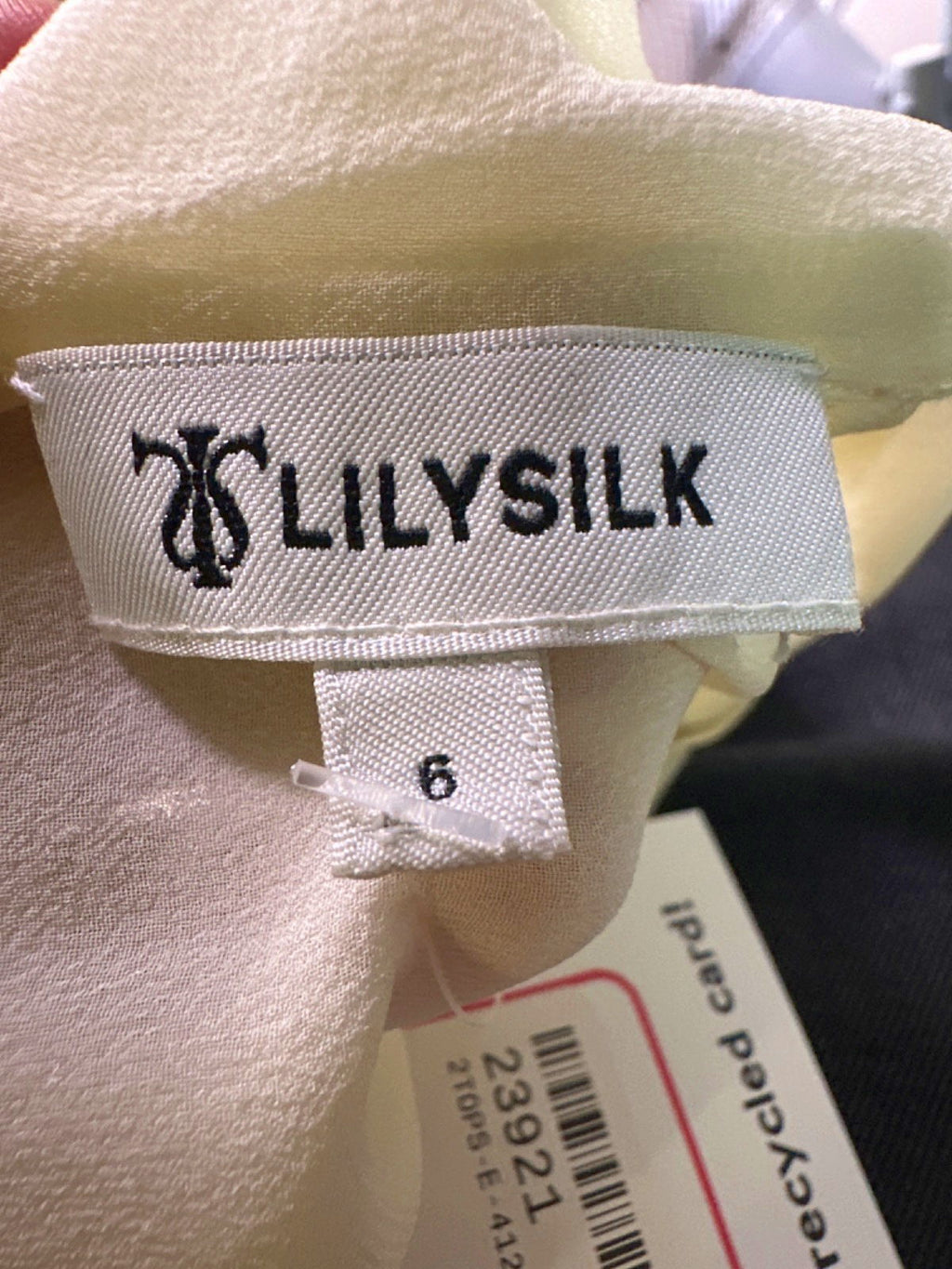LILYSILK Cream Halter Neck Silk georgette Top UK 10