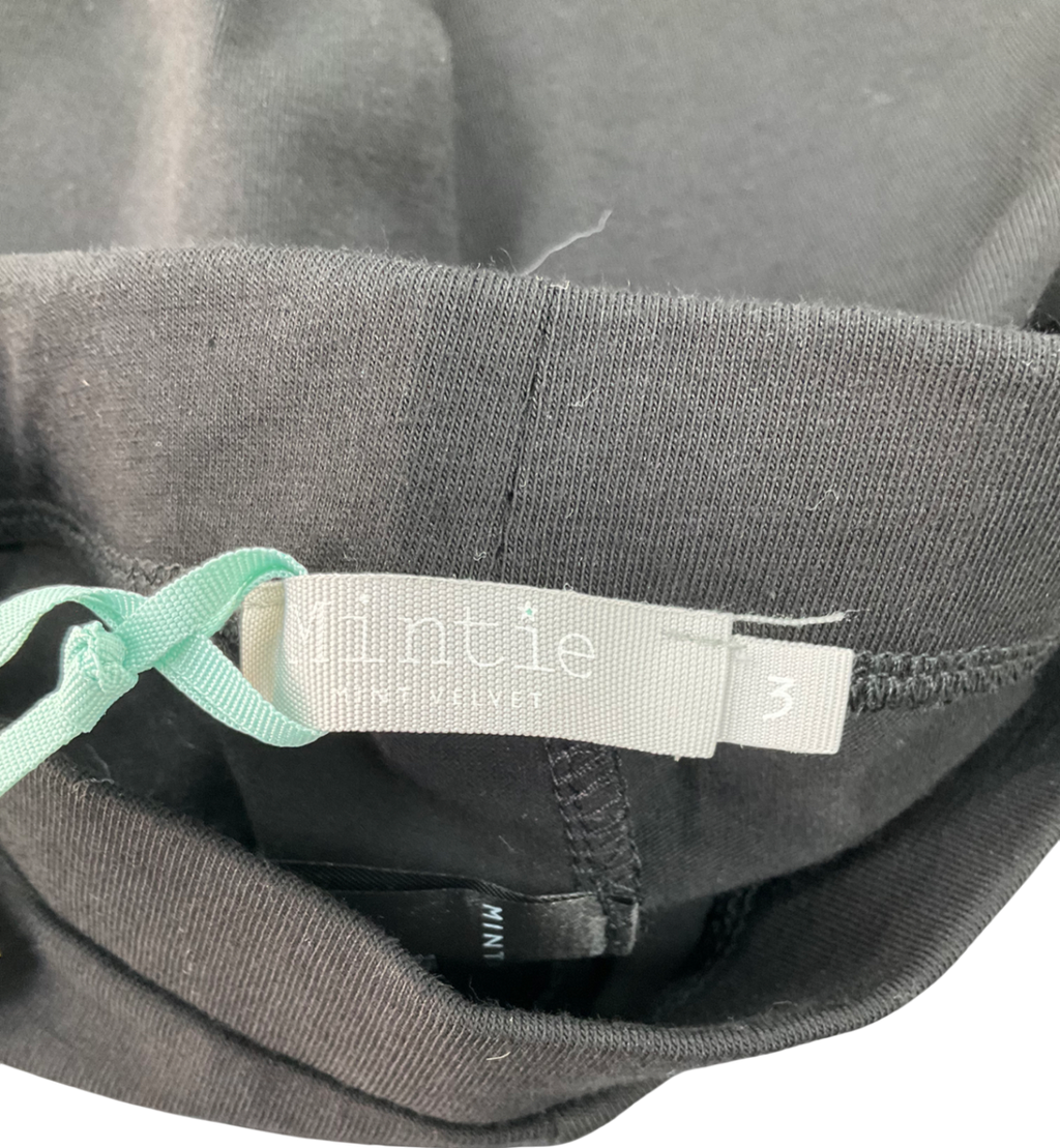 Mintie by Mint Velvet Black Star Embroidered Leggings 3 Years