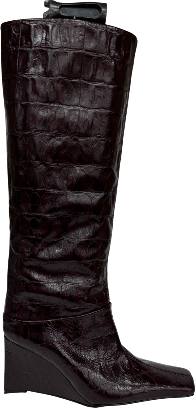 ASOS Purple High-heeled Boots In Burgundy UK 5 EU 38 👠