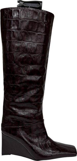 ASOS Purple High-heeled Boots In Burgundy UK 5 EU 38