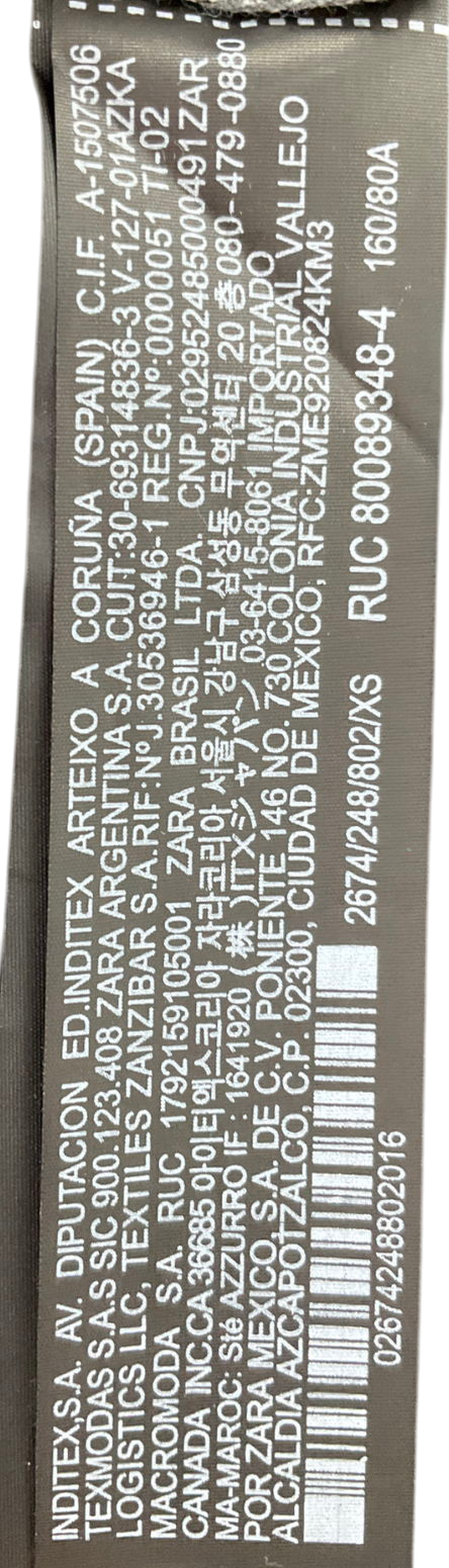 ZARA Grey Cargo Bandeau Sleeveless Midi Dress UK XS