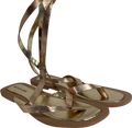 PrettyLittleThing Metallic Flat Strappy Sandal UK 6 EU 39 👠